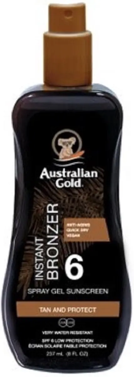 Australian Gold SPF 6 Spray Gel met Bronzer 237ml