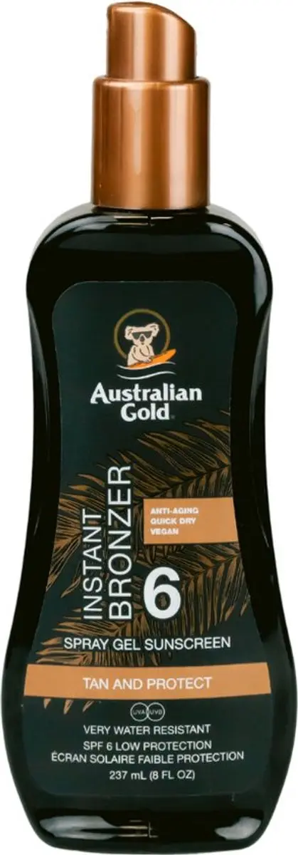 Australian Gold SPF 6 Spray Gel met Bronzer 237ml