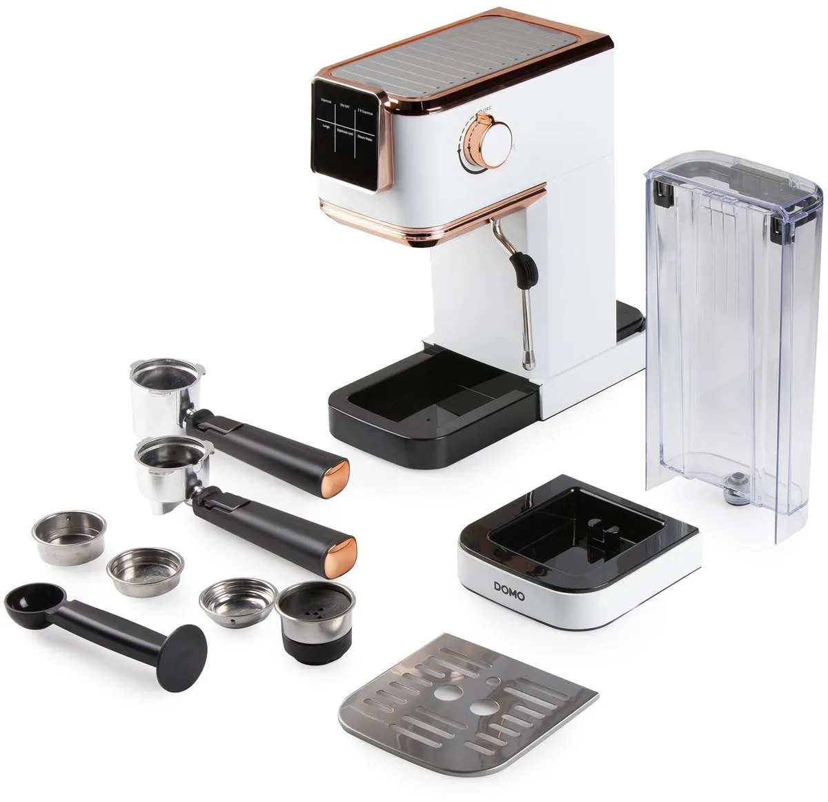 Domo DO746K Espressomachine - 20 Bar - Wit/Rosé