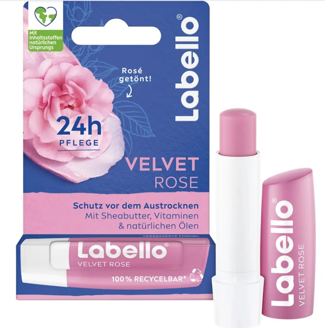 Labello Velvet Rose Lippenbalsem 4.8ml - Roze - afbeelding 6 van 6