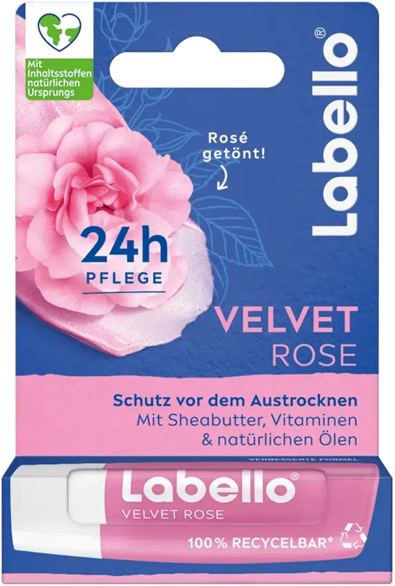Labello Velvet Rose Lippenbalsem 4.8ml - Roze