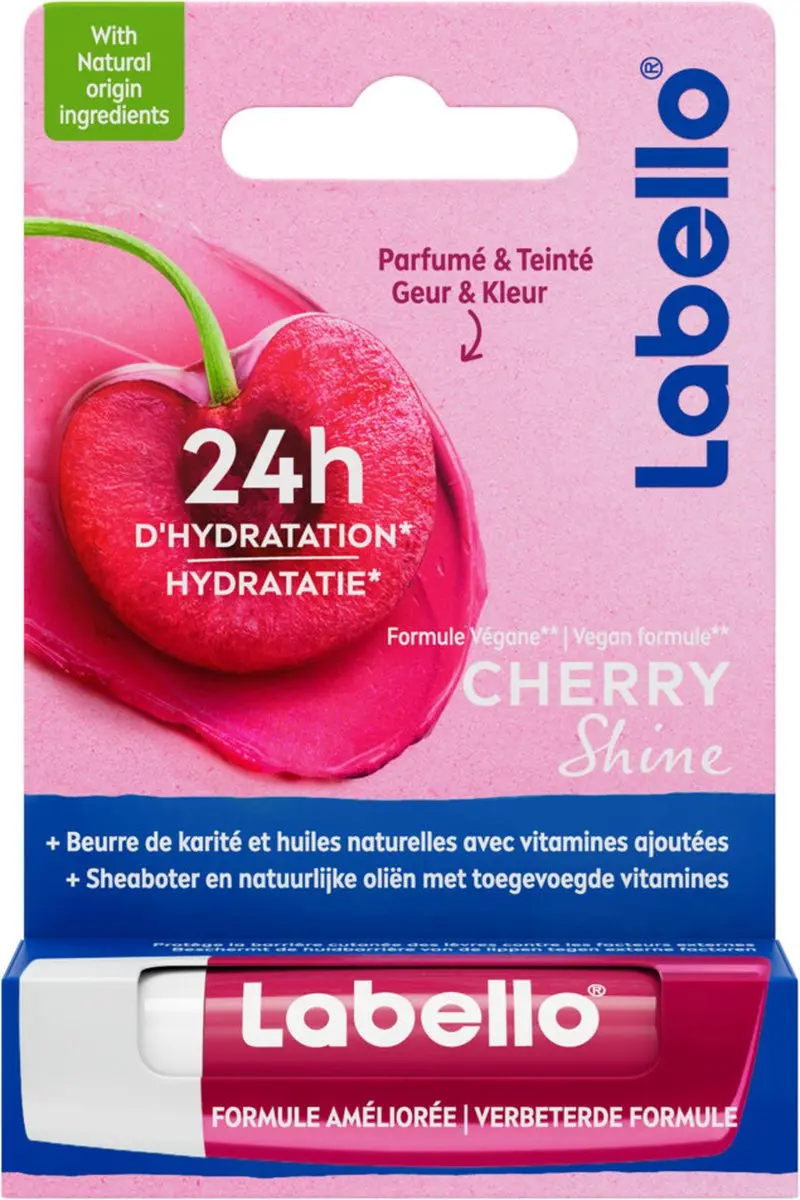 Labello Blister Cherry Shine Lippenbalsem - 24 Stuks