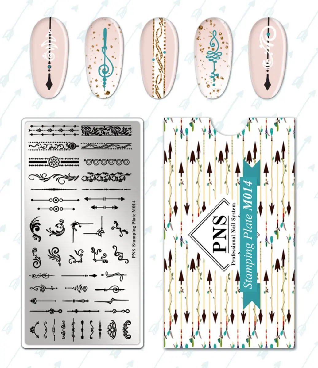 Korneliya PNS Stamping Plate MINI M014 - 1 Stuk