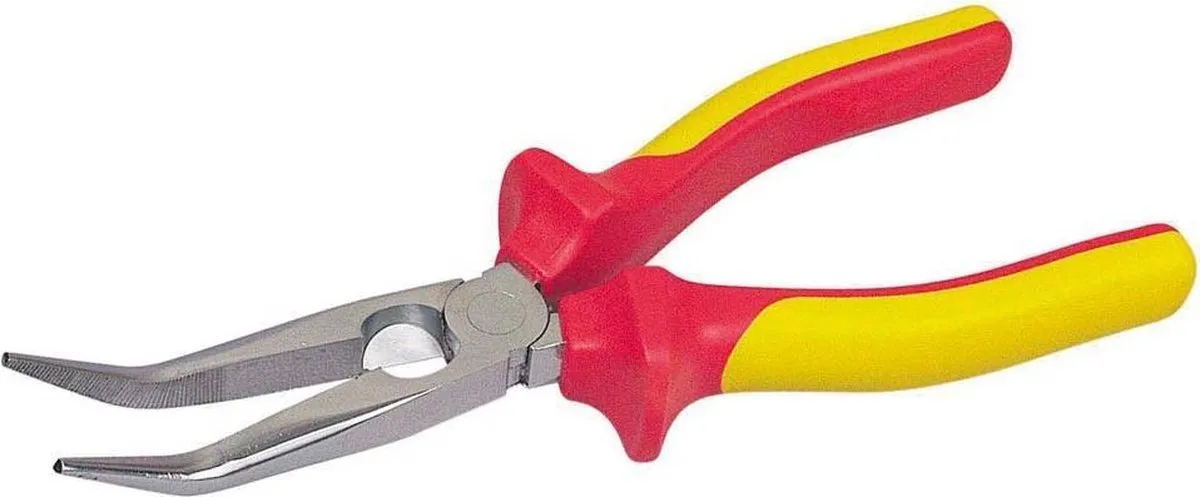 Stanley VDE 1000V Gebogen Telefoontang 200mm - Geel