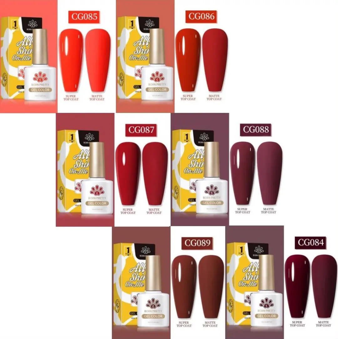 Born Pretty Gellak Set 6x10ml - Rood