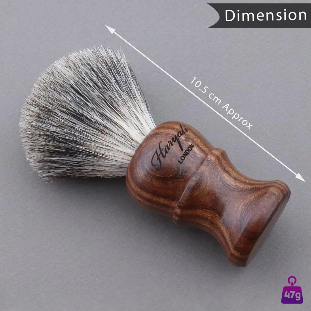 Haryali London Cut Throat Scheerset 3-delig - Houten Standaard