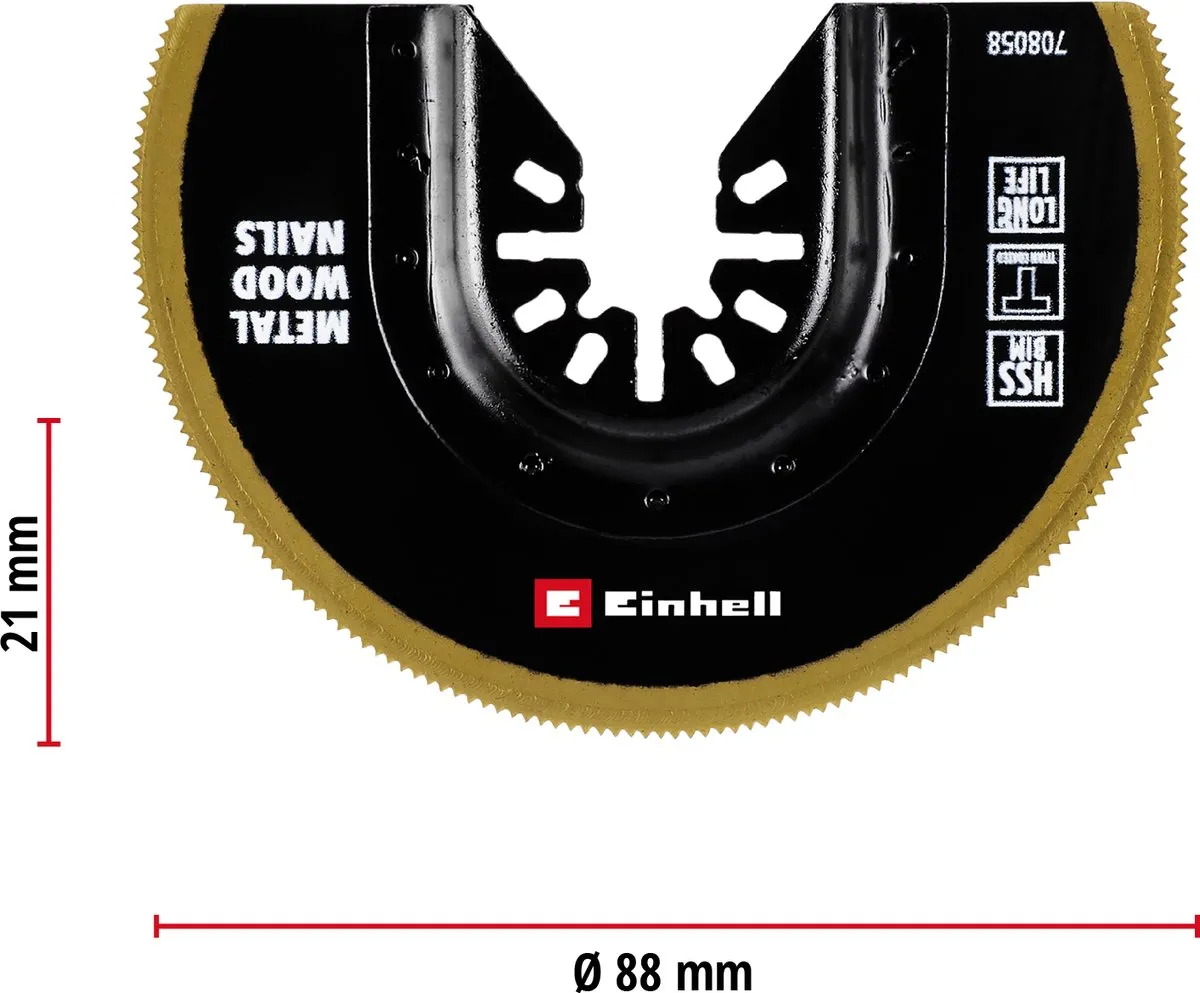 Einhell 708058 Bimetaal Invalzaagblad 88mm - Titaniumcoating - afbeelding 6 van 6