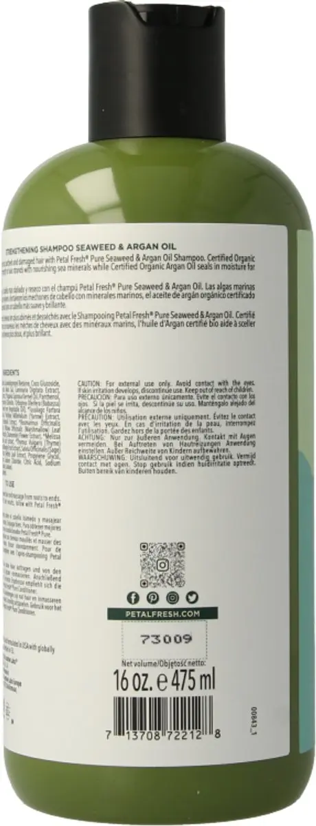 Petal Fresh Shampoo Zeewier & Argan 475ml