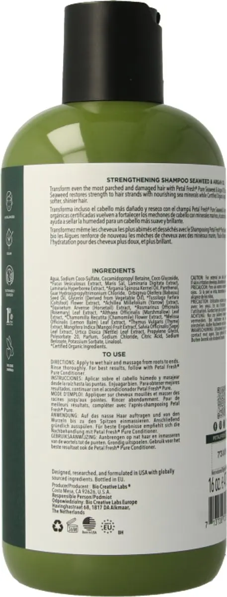 Petal Fresh Shampoo Zeewier & Argan 475ml
