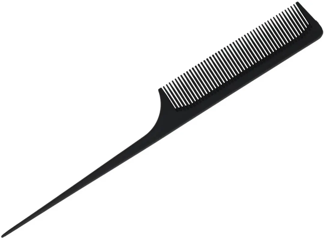 Haarsoires Styling Tool Puntkam 25cm - Kunststof - Zwart