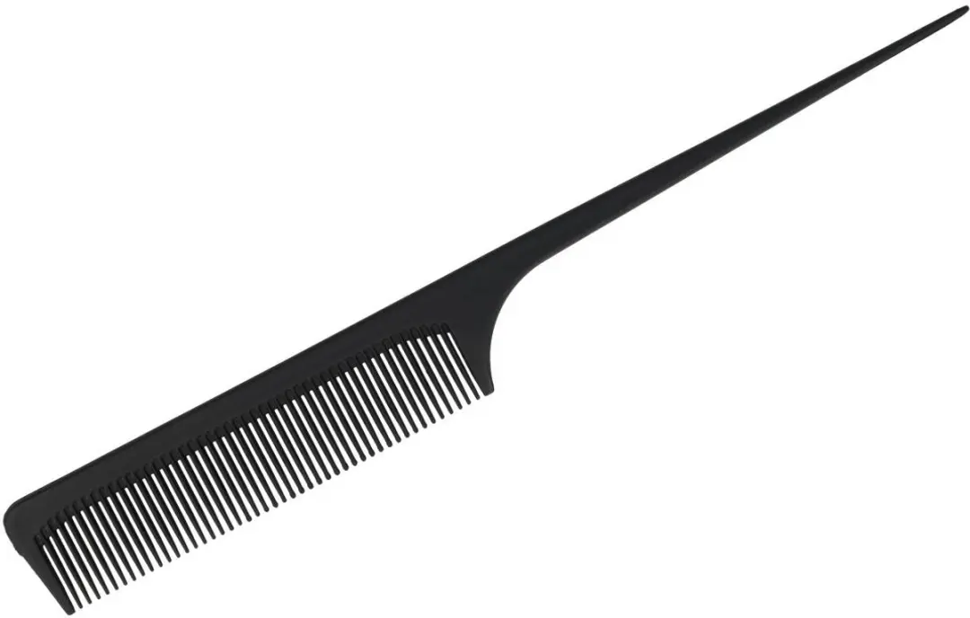 Haarsoires Styling Tool Puntkam 25cm - Kunststof - Zwart