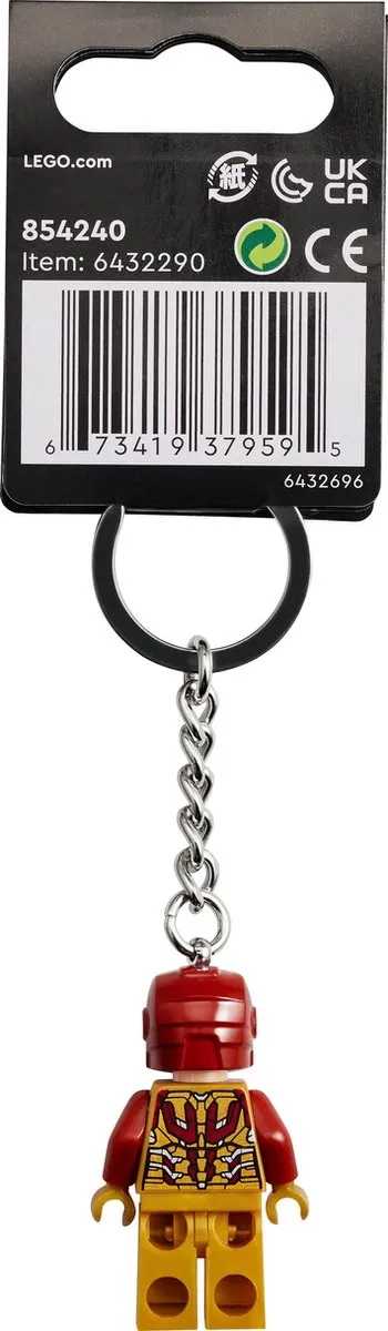LEGO Marvel Iron Man Sleutelhanger - 1 Stuk - Rood/Goud