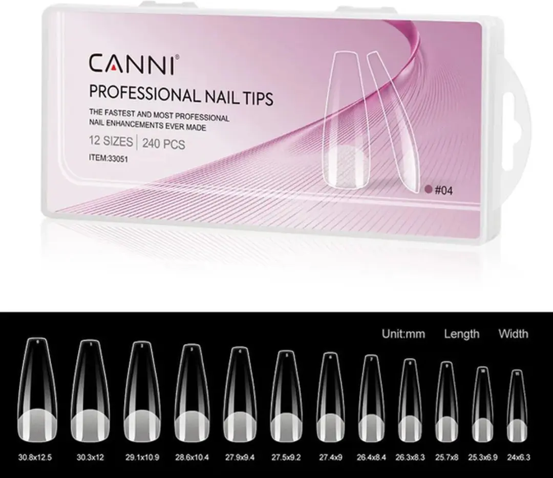 Canni Nageltips Half Mat Coffin