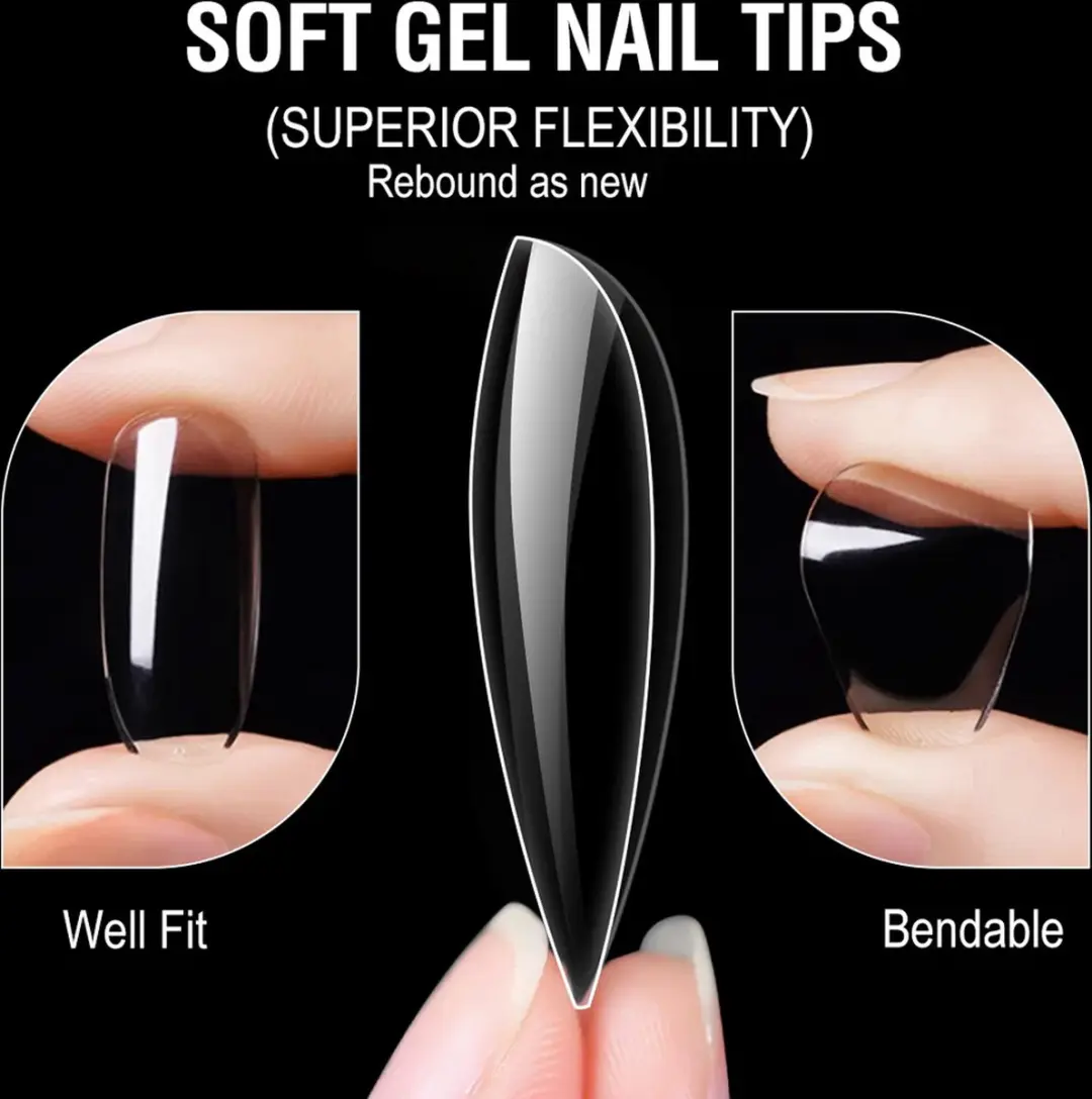 Canni Nageltips Half Mat Coffin - 240 Stuks