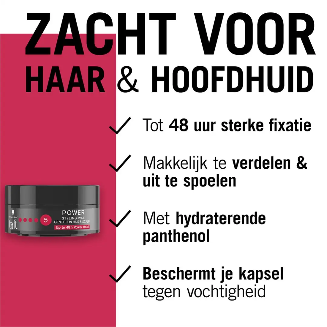 Taft Power Wax Haarwax Sterke Fixatie - 6x75ml