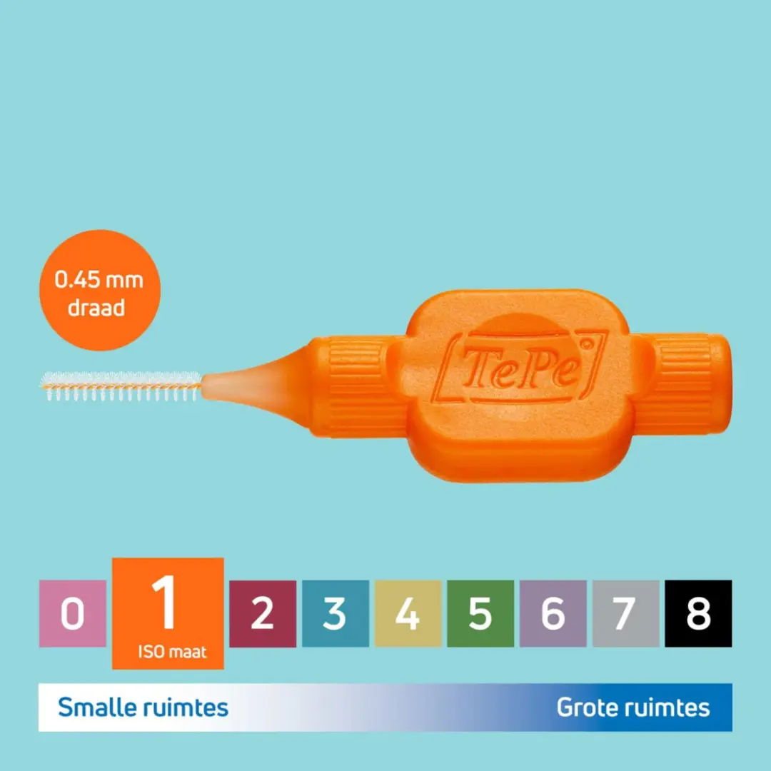 TePe Interdentale Ragers Original 0,45mm Oranje - 18 Stuks