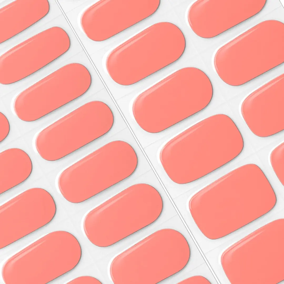 Pink Gellac UV Nagelstickers Soft Apricot - 20 Stuks