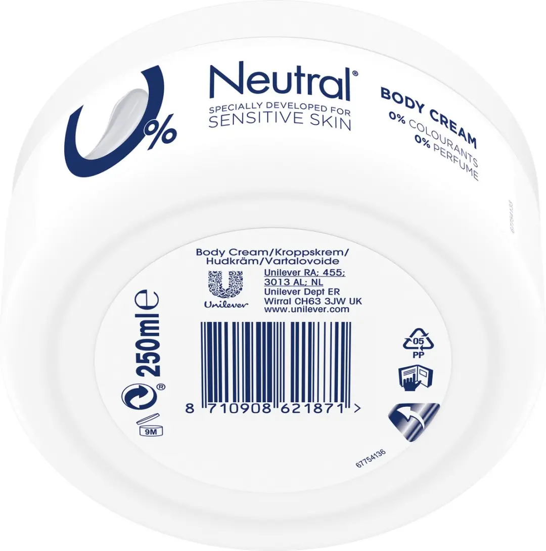 Neutral Parfumvrij Body Cream 250ml