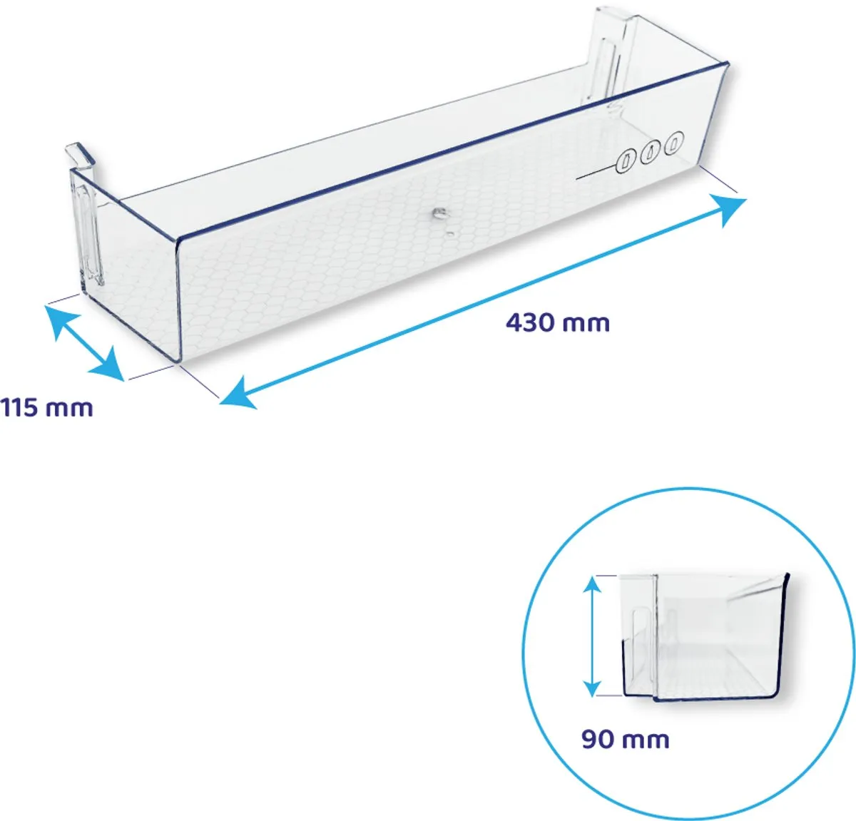 Beko Flessenhouder 4666010100 - Transparant