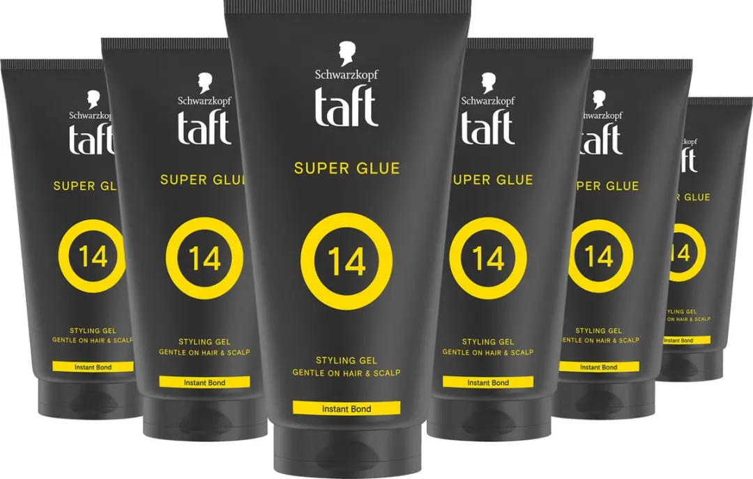 Taft Super Glue Level 14 Power Styling Gel 6x150ml