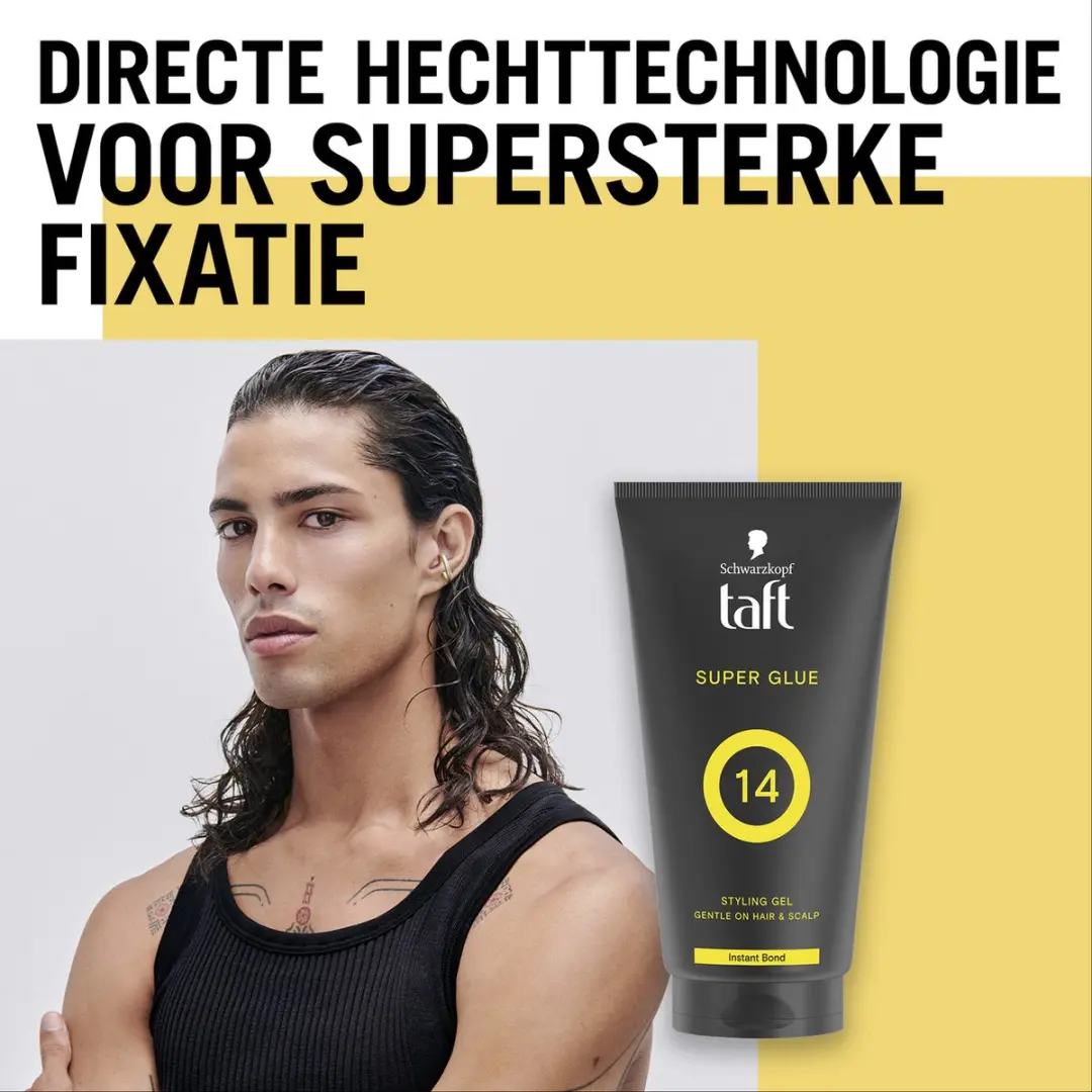 Taft Super Glue Level 14 Power Styling Gel 6x150ml