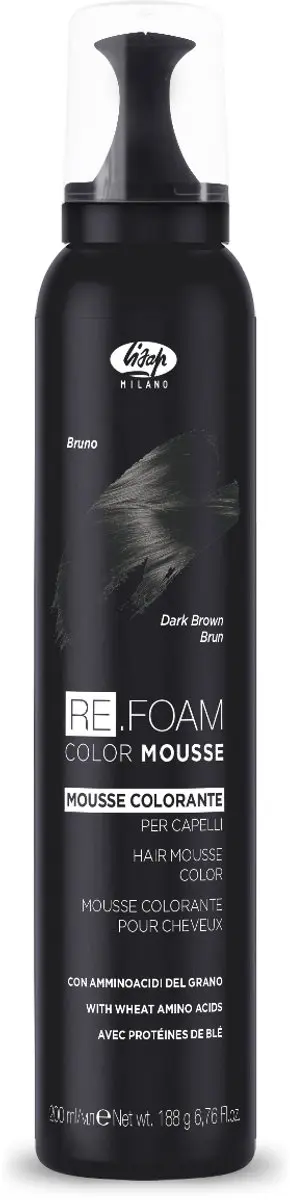 Lisap Re.Foam Color Mousse Donkerbruin 200ml