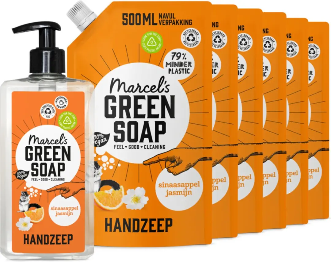Marcel's Green Soap Handzeep Sinaasappel & Jasmijn 500ml