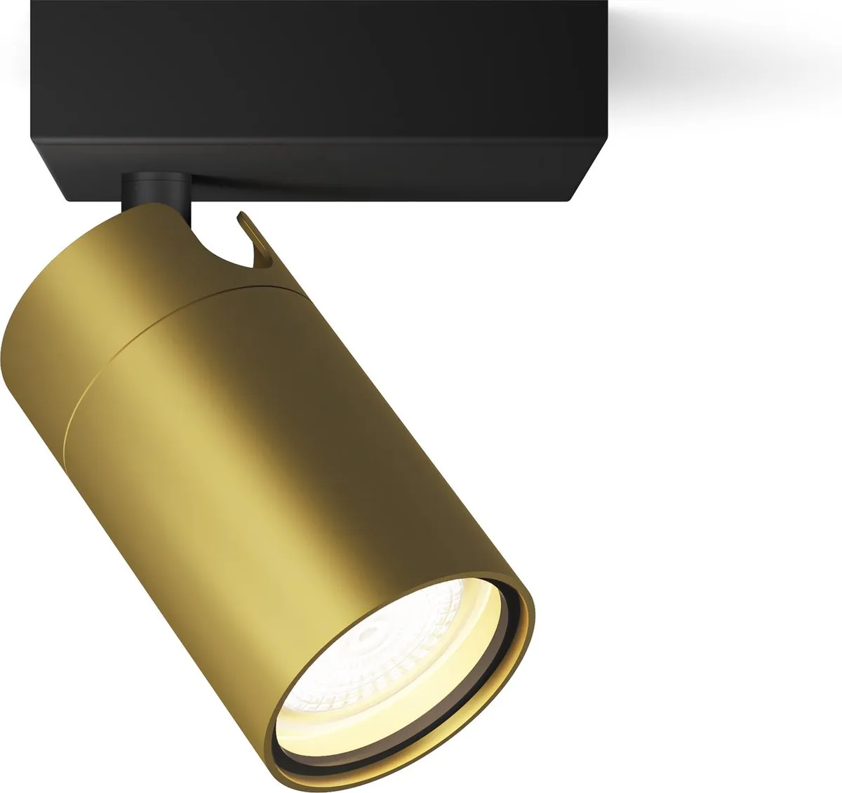 Philips Hue Idris Opbouwspot Zwart/Goud - Badkamerlamp GU10 - Incl. Dimmer Switch