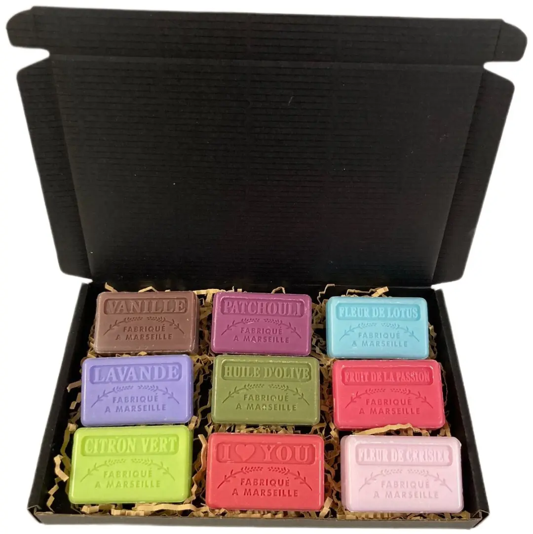 Savon de Marseille Mini Zeep Set - 9x60g - Olijfolie/Passievrucht/Limoen