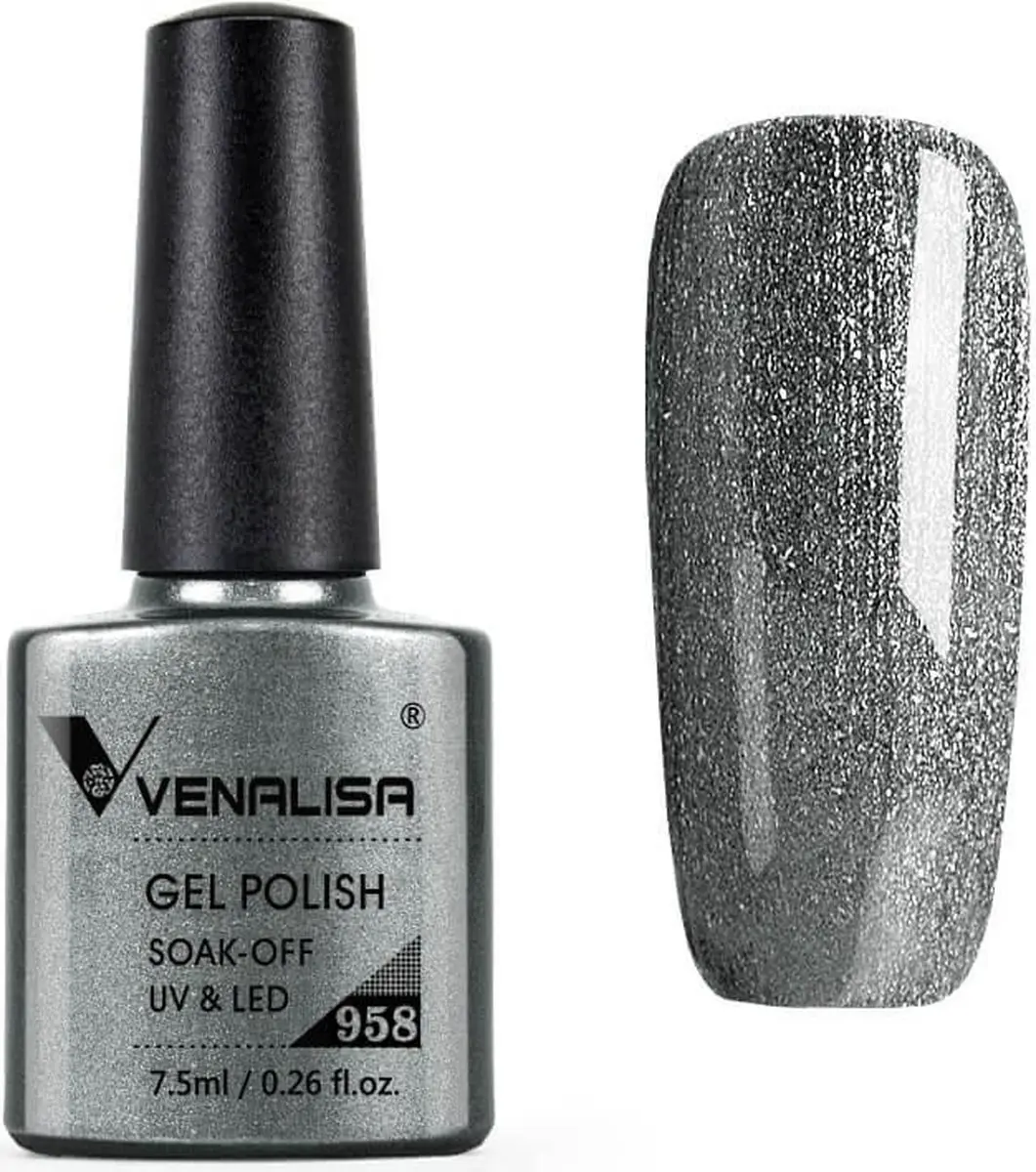 Venalisa UV Gellak Zilver Donker
