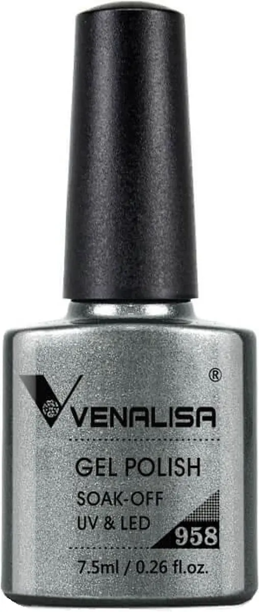 Venalisa UV Gellak Zilver Donker - 7.5ml - 2 Stuks