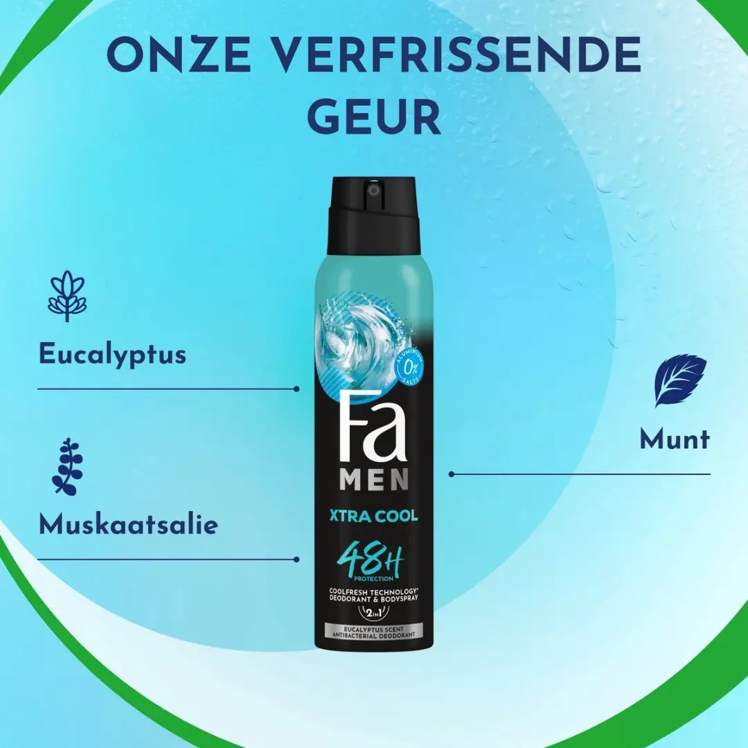Fa Men Kick-Off Deodorant & Bodyspray 2in1 - 2x150ml