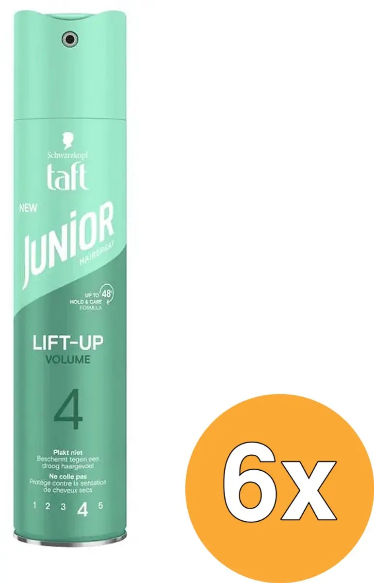 Taft Junior Hairspray Ultra Lift-Up Volume - 6x250ml