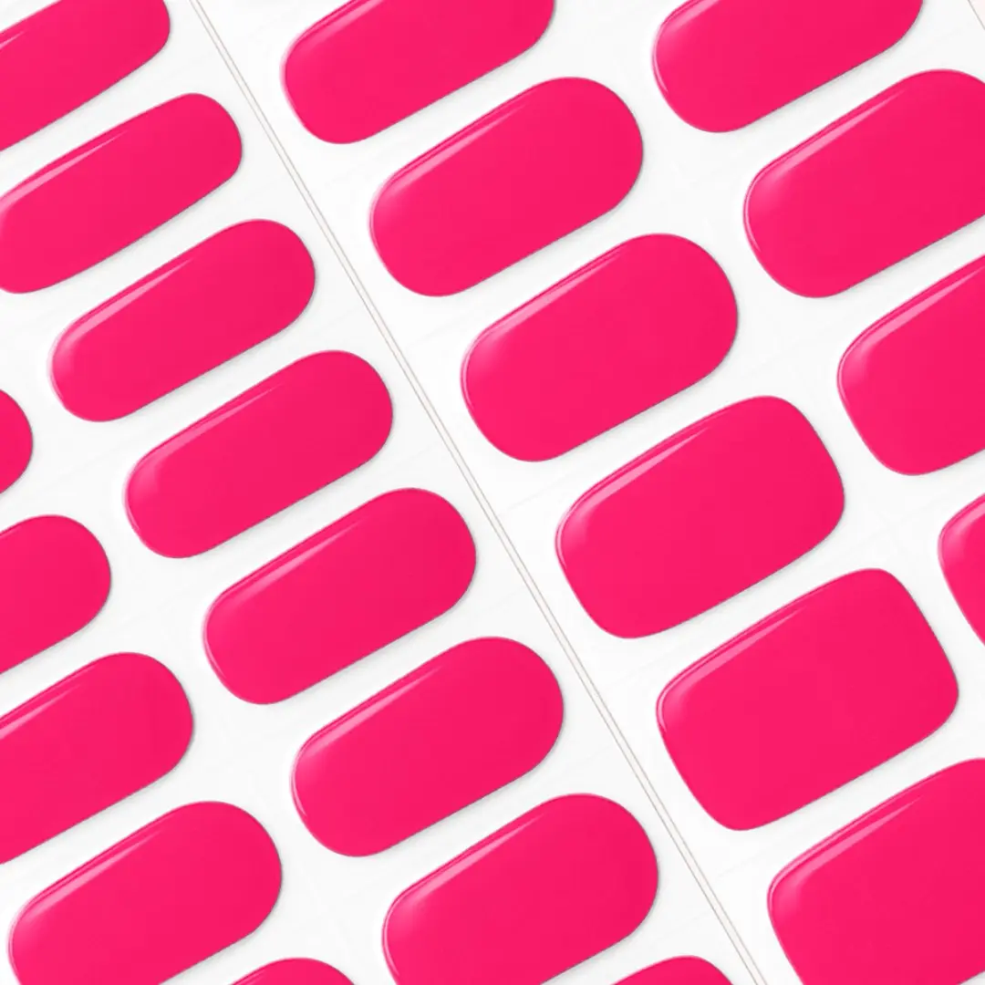 Pink Gellac UV Nagelstickers Rosy Red 0023 - 20 Stuks
