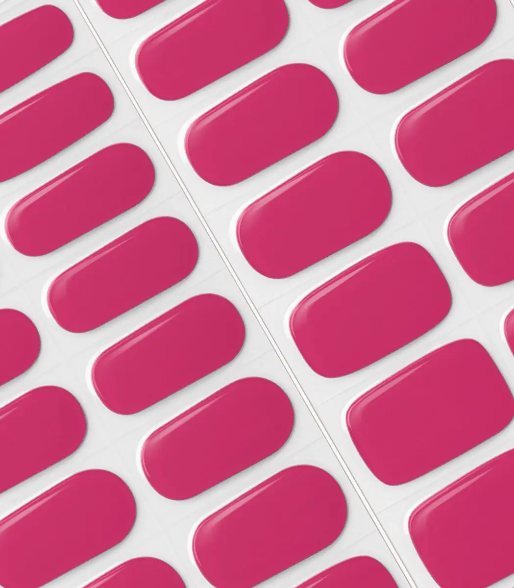 Pink Gellac UV Nagelstickers Rosy Red 0023 - 20 Stuks