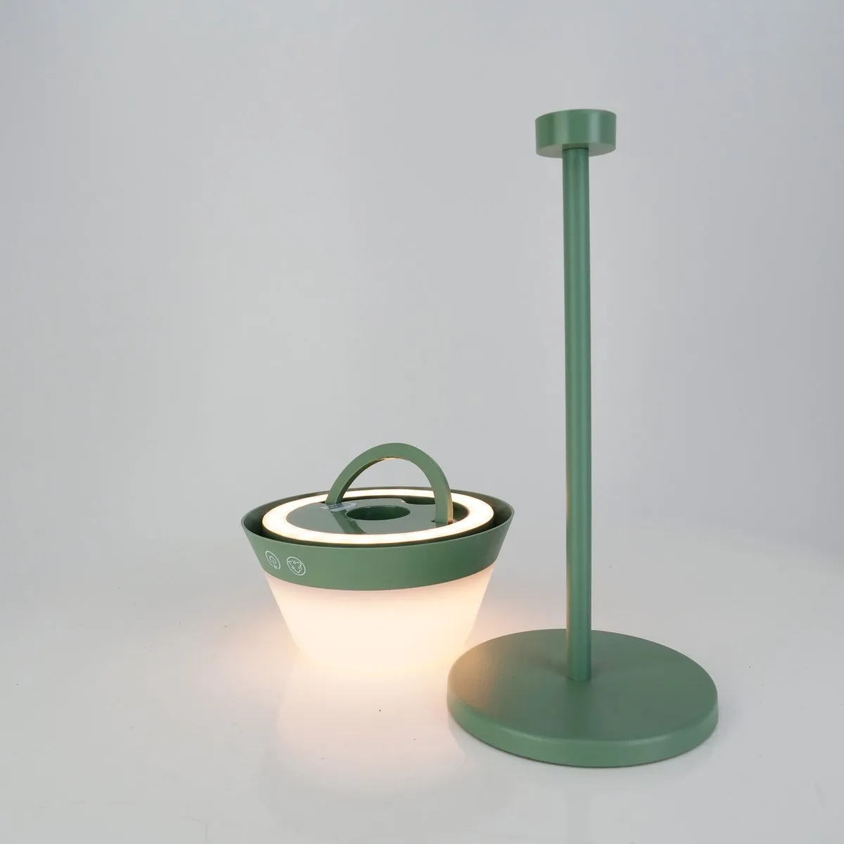 Eglo Meggiano Tafellamp - 2 Lichtpunten - 3000K - Oplaadbaar - Groen/Wit