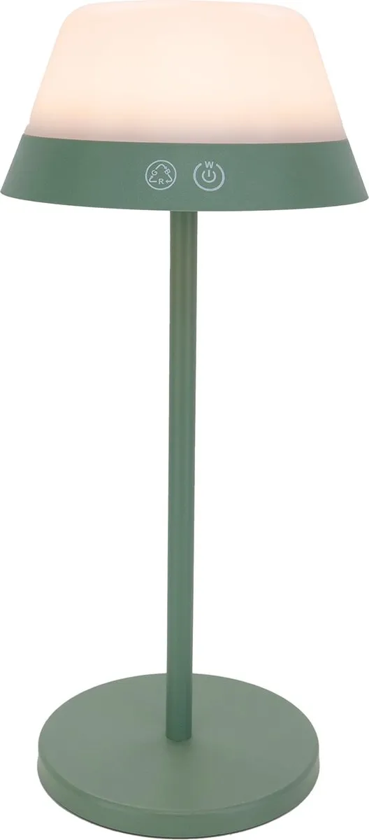 Eglo Meggiano Tafellamp - 2 Lichtpunten - 3000K - Oplaadbaar - Groen/Wit