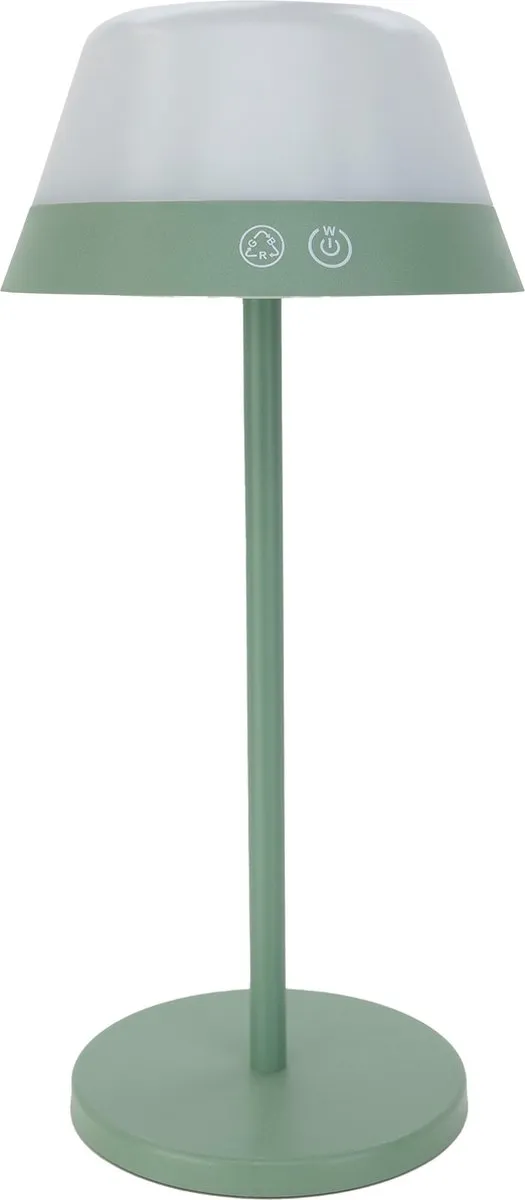 Eglo Meggiano Tafellamp - 2 Lichtpunten - 3000K - Oplaadbaar - Groen/Wit