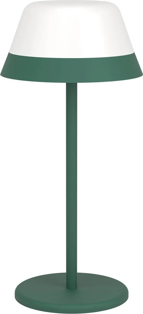 Eglo Meggiano Tafellamp - 2 Lichtpunten - 3000K - Oplaadbaar - Groen/Wit