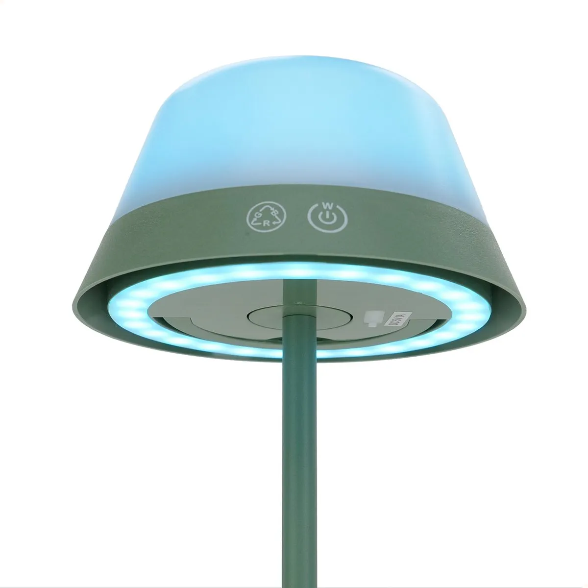 Eglo Meggiano Tafellamp - 2 Lichtpunten - 3000K - Oplaadbaar - Groen/Wit