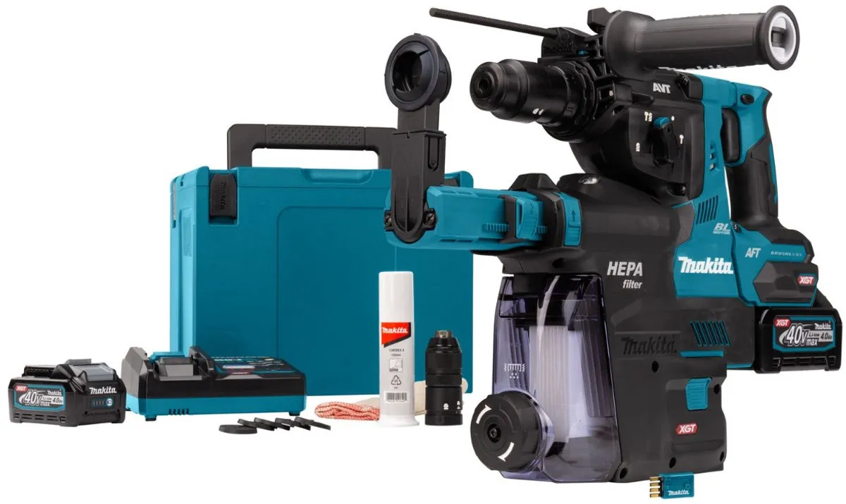 Makita HR002GM204 SDS-Plus CombiHamer Set - 2x 4,0Ah - 2,9J - Koolborstelloos