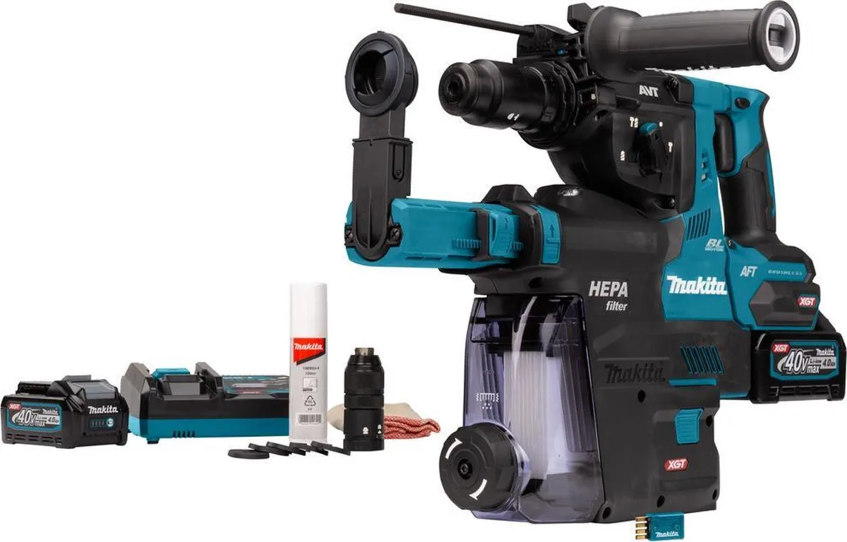 Makita HR002GM204 SDS-Plus CombiHamer Set - 2x 4,0Ah - 2,9J - Koolborstelloos - afbeelding 6 van 6