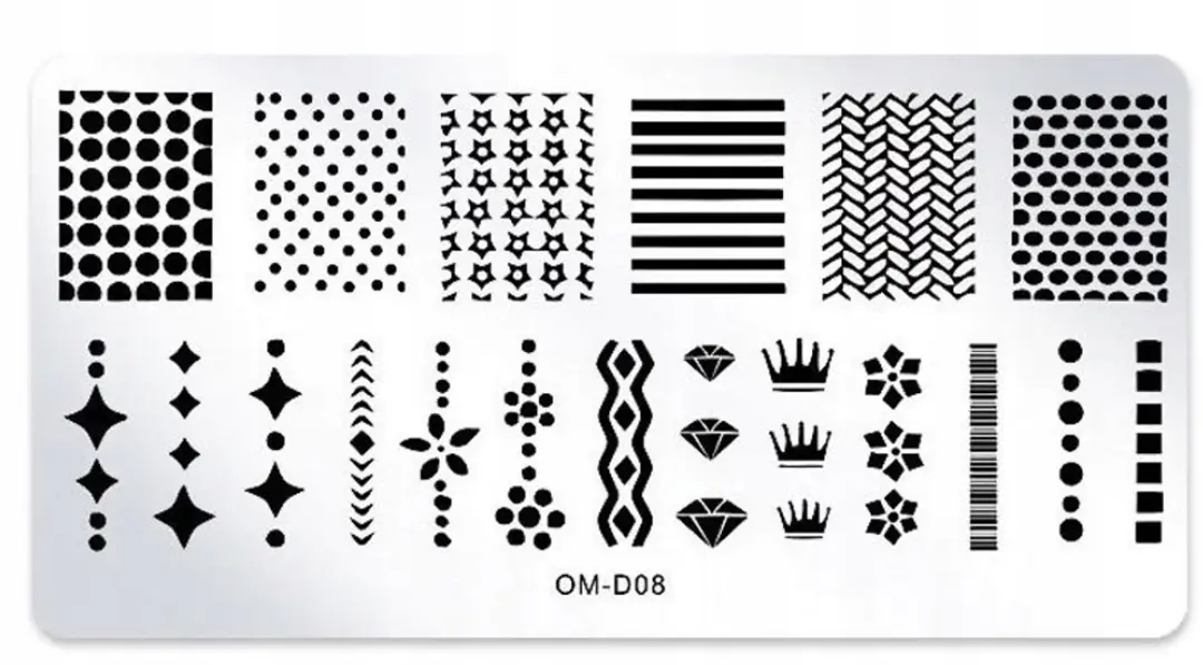 Born Pretty OM-D08 Stempelplaat Nageldecoratie - Herbruikbaar