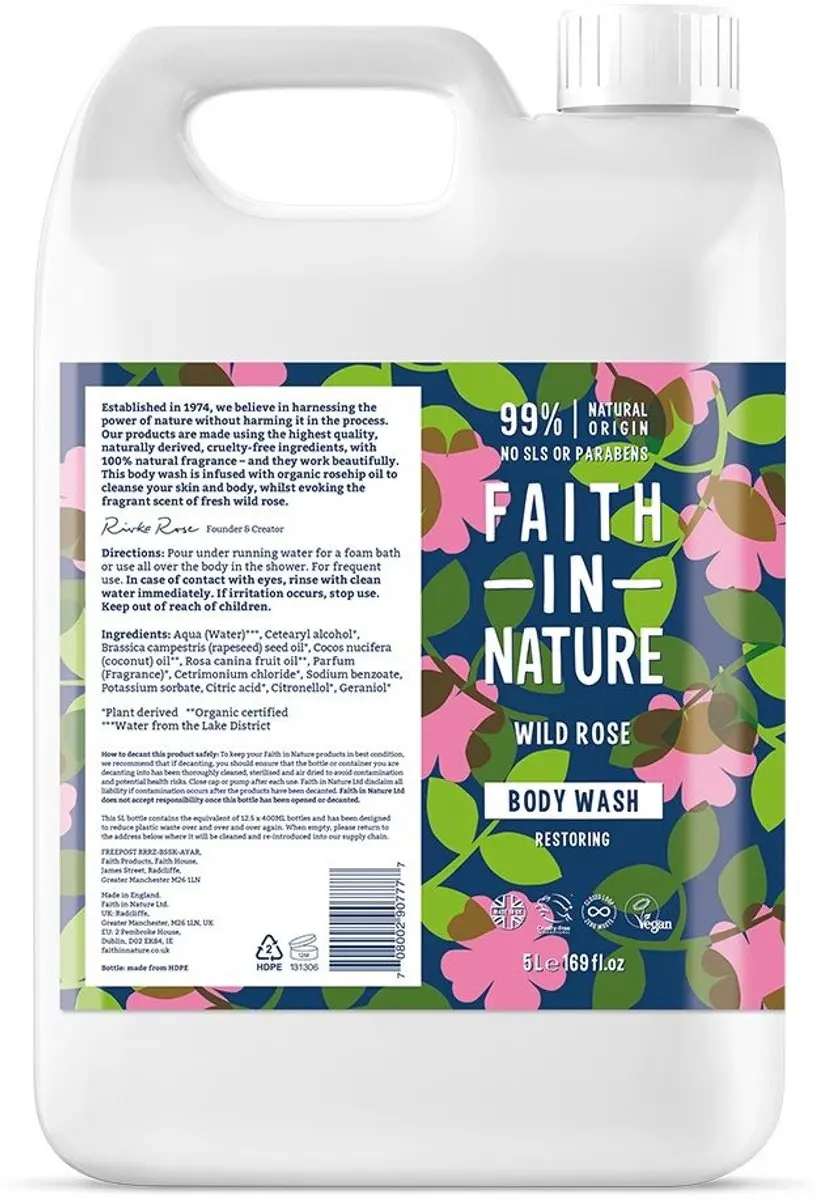 Faith In Nature Wild Rose Douchegel 5L