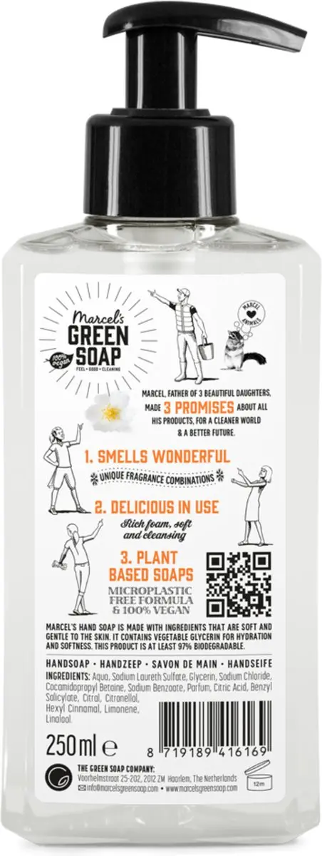 Marcel's Green Soap Handzeep Sinaasappel & Jasmijn 250ml