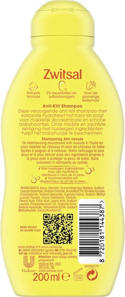 Zwitsal Anti-Klit Shampoo - 6x200ml