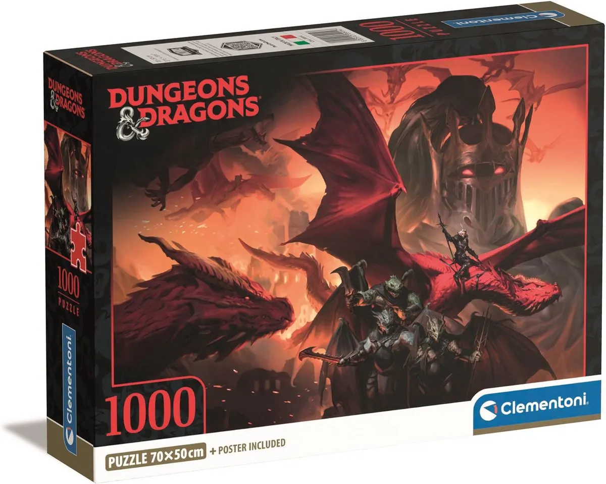 Clementoni Dungeons & Dragons Puzzel 1000 Stuks