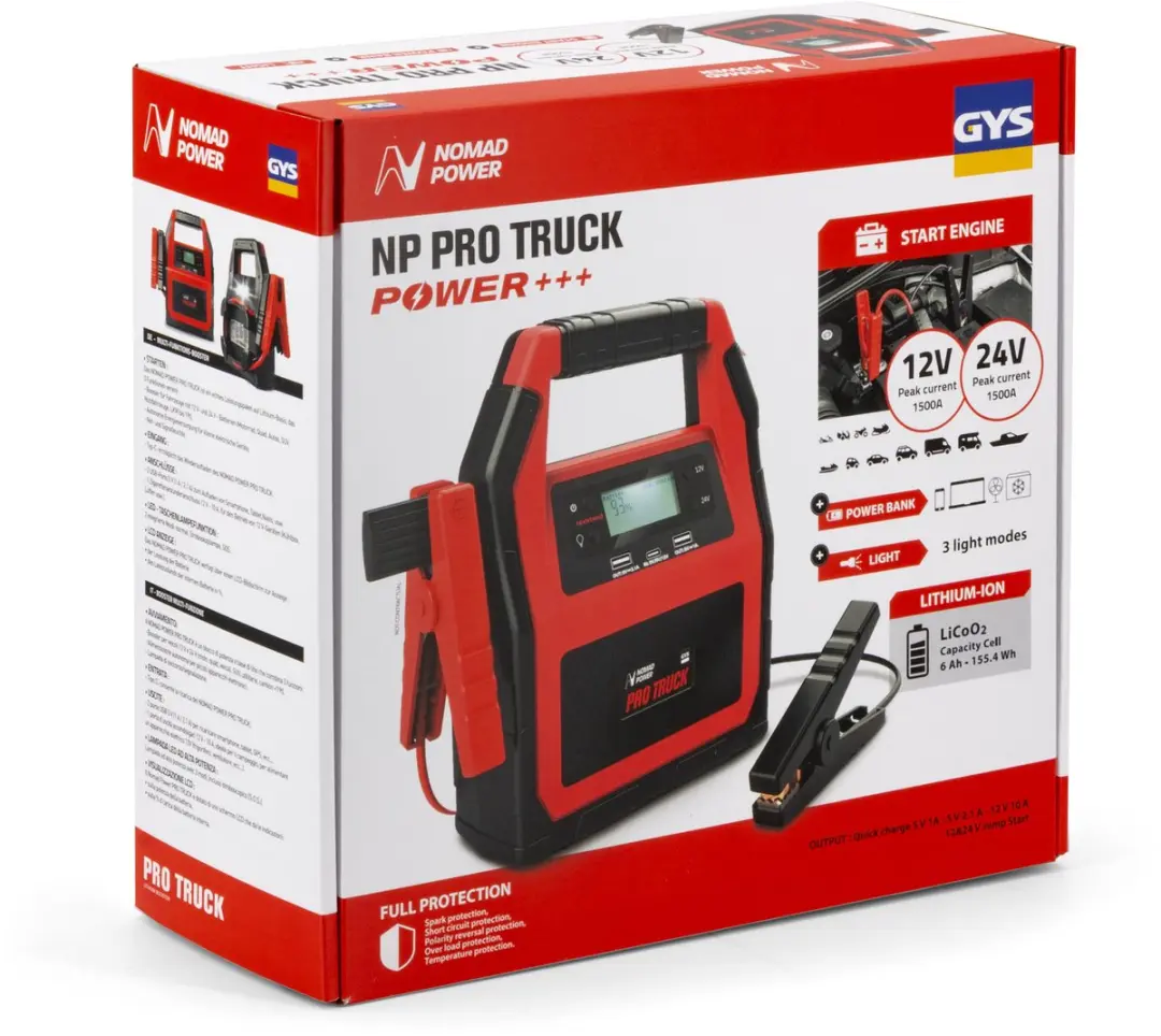 Gys Booster Lithium Nomad Power PRO 5192027527 - Rood/Zwart