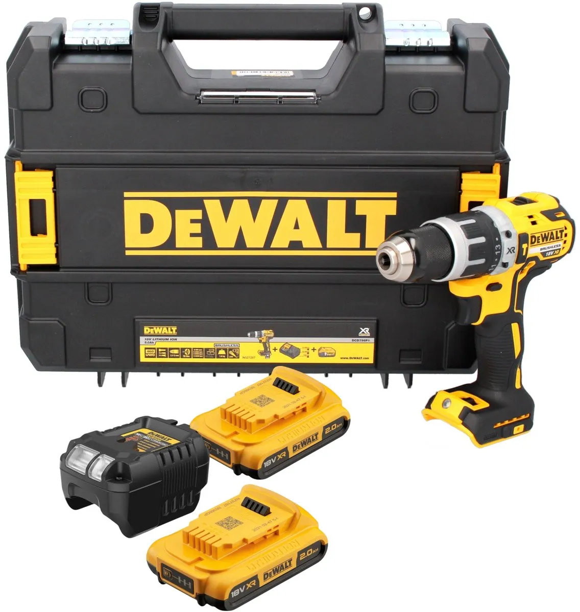 DeWalt DCD796D2 Klopboormachine - 2x 2.0Ah XR Accu - TSTAK Koffer