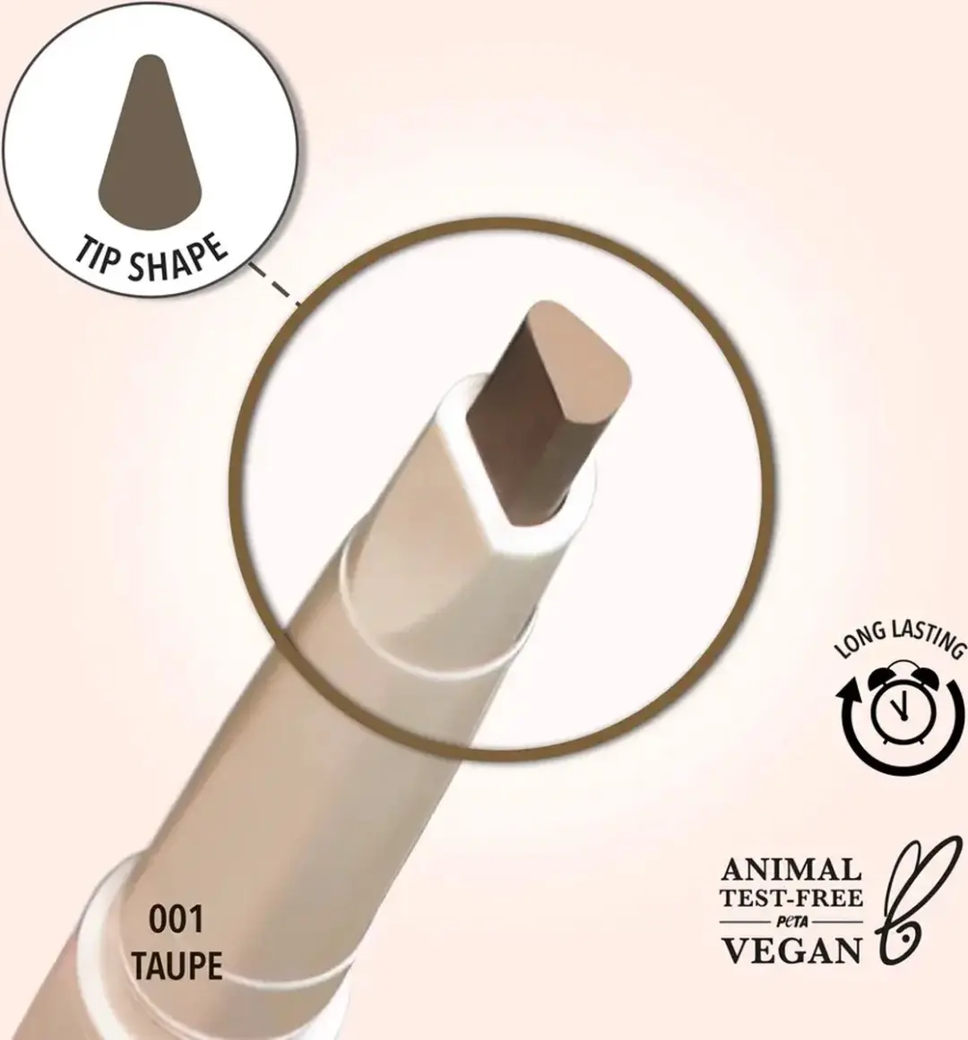 Moira Angled Brow Pencil 001 Taupe - 5g